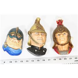 LOT OF 3 BOSSONS HEADS.