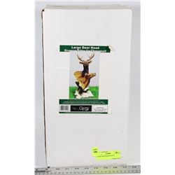 LARGE DEER HEAD STATUE