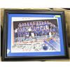 Image 1 : 93/94 AUTOGRAPHED OILERS TEAM PICTURE FRAMED