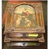 Image 1 : BIBLE BOX WITH A PICTURE OF A LADY AND 2 CHERUBS