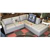 Image 1 : LARGE LIGHT GREY LEATHERETTE SECTIONAL
