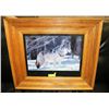 Image 1 : WOOD FRAMED WOLF PICTURE "SPIRIT OF THE