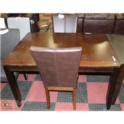 WOOD TABLE WITH 2 CHAIRS, SOME SCRATCHES,SCUFFS