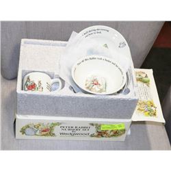 PETER RABBIT 3PC WEDGEWOOD CHINA NURSERY SET