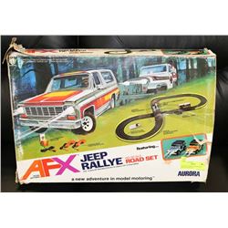 VINTAGE BOXED 1980 AFX JEEP RALLEY ROAD SET