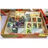 Image 1 : LARGE FLAT OF SHEETS OF SUPERHERO TRADING CARDS.