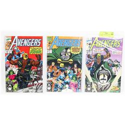 LOT OF 3  AVENGERS COMICS, 331, 332, 333