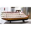 Image 1 : OLD HANDMADE WOODEN CRUISE SHIP 22"X11"