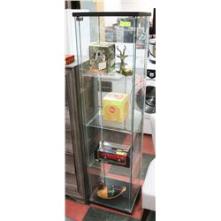 IKEA 4 SHELF GLASS DISPLAY CASE