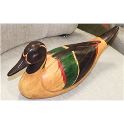 WOOD STYLE CERAMIC DUCK FIGURE