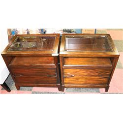 LOT OF 2 SHOW HOME NIGHT TABLES WITH 2 LIGHTS