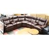 Image 1 : NEW QUENTON BROWN LEATHERETTE CONSOLE SECTIONAL