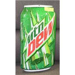MOUNTAIN DEW METAL POP CAN DIE CUT SIGN