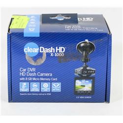 CLEAR DASH HD DASH CAMERA 8GB CARD WIDE ANGLE