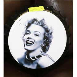 METAL MARILYN MONROE BOTTLE CAP SIGN.