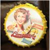 Image 1 : RETRO REPLICA LIMONADE METAL BOTTLE CAP SIGN