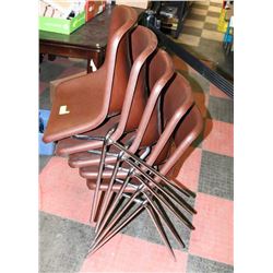 5 IKEA STACKING CHAIRS