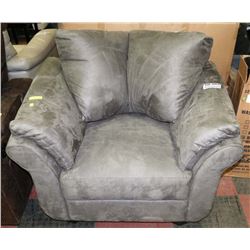 GREY MICROFIBRE 44" SOFA CHAIR