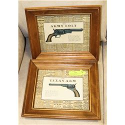 TWO 11X13 PICTURES THE TEXAS ARM AND ARMY COAT.