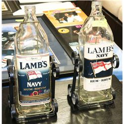 SET OF 2 VINTAGE LAMBS NAVY