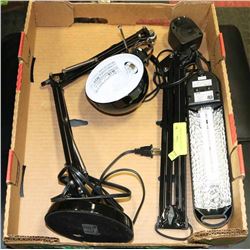 2 BLACK DESK LAMPS (WORKS)
