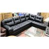 Image 1 : NEW 6000 LARGE BLACK LEATHERETTE SECTIONAL