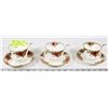 Image 1 : 3 SETS OF ROYAL ALBERT OLD COUNTRY ROSES CUP AND