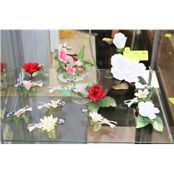 SHELF OF CHINA FLOWERS