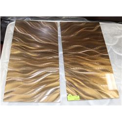 PAIR OF METAL DECORATIVE ARTISTIC WALL HANGINGS
