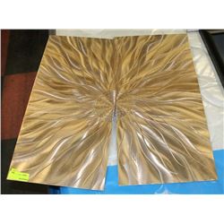 PAIR OF METAL DECORATIVE ARTISTIC WALL HANGINGS