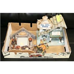 3 HUNTING SCENE ART DECO ITEMS.