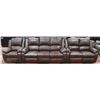 Image 1 : NEW MUNICH BROWN LEATHERETTE RECLINING 75" SOFA,