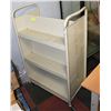 Image 1 : ROLLING 3 TIER DOUBLE SIDED BOOK CART