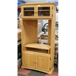 4 DOOR WOOD CORNER CABINET, HANDMADE