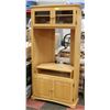 Image 1 : 4 DOOR WOOD CORNER CABINET, HANDMADE