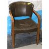 Image 1 : BROWN LEATHERETTE ARM SIDE CHAIR