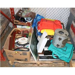 PALLET WITH UNCLAIMED MERCHANDISE