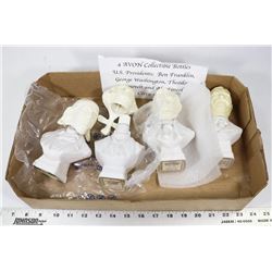 SET OF 4 LARGE COLLECTABLE PRESIDENT AVON BOTTLES