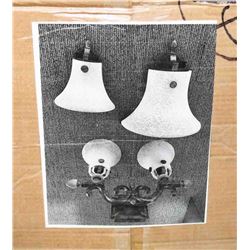 3 NEW TRADITIONAL WALL SCONCES WITH GLASS