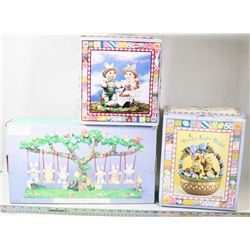 LOT OF 3 EASTER PORCELAIN FIGURES