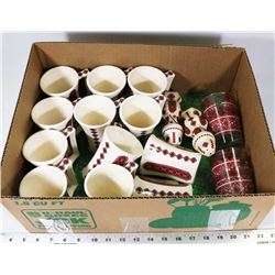 BOX W/UKRAINIAN CERAMIC DISHWARE INCL.