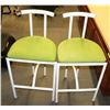 Image 1 : 2 GREEN SEAT BAR STOOLS