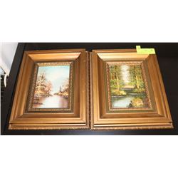 LOT OF 2 ORIGINAL ANDERSON PAINTINGS