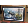 Image 1 : MOOSE AT DAY BREAK 46"X35"