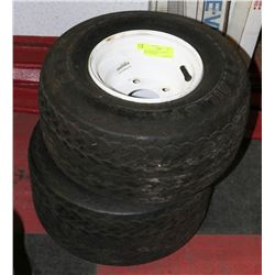 SET OF 2 NEW 5-BOLT GARDEN TRACTOR TIRES