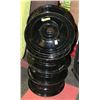 Image 1 : SET OF 4 NEW 5-BOLT STEEL RIMS -