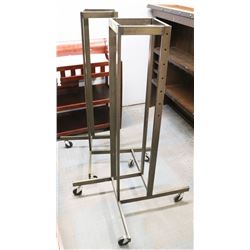 PAIR OF ROLLING STORE FIXTURES