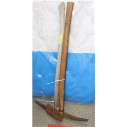 PICK AXE AND REGULAR AXE