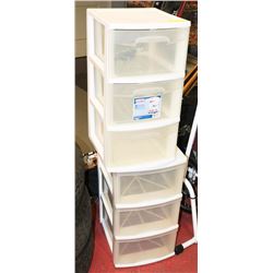 PAIR OF 3 BIN ORGANIZERS