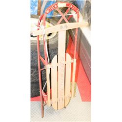 VINTAGE WOOD AND METAL SPEEDLINER SLED